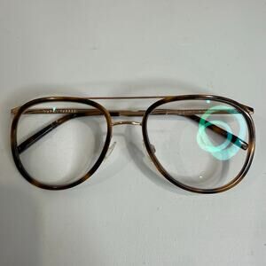 Warby Parker Montague Eyeglasses Brown Gold 52-19-145 Frames Only Glasses